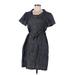 Donna Morgan Casual Dress Cowl Neck Short sleeves: Gray Print Dresses - Women's Size 8