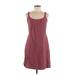 Ann Taylor LOFT Casual Dress - Mini: Burgundy Stripes Dresses - Women's Size 6