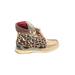 Sperry Top Sider Ankle Boots Tan Leopard Print Shoes - Women's Size 6 1/2 - Round Toe