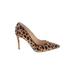 Vince Camuto Heels: Slip On Stiletto Cocktail Party Brown Leopard Print Shoes - Women's Size 9 - Pointed Toe