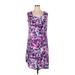 Blair Casual Dress - A-Line Scoop Neck Sleeveless: Purple Floral Dresses - Women's Size X-Large Petite