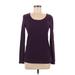 Ann Taylor Long Sleeve T-Shirt: Purple Tops - Women's Size Medium