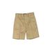 Lands' End Khaki Shorts: Tan Solid Bottoms - Kids Boy's Size 8 - Light Wash