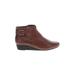 Rockport Ankle Boots: Brown Print Shoes - Women's Size 7 - Round Toe