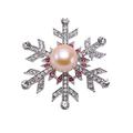 Snowflake Brooch Clear 10mm Freshwater Cultured Brooch Pin Jewelry Gift Jewelry Gift