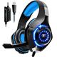 ewgrkbd 7.1 Gaming Headset for PC, Computer Gaming Headphones with Noise Cancelling Mic/Microphone, PC Gaming Headset with LED Lights for PC, PS4/PS5 Console, Laptop/1/4
