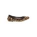 Sam Edelman Flats: Gold Leopard Print Shoes - Women's Size 8 - Round Toe