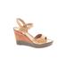 Cole Haan Wedges: Strappy Platform Boho Chic Tan Print Shoes - Women's Size 8 - Open Toe