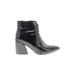 Jeffrey Campbell Ankle Boots: Black Print Shoes - Women's Size 8 - Almond Toe