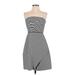 Halston Heritage Casual Dress - Party Open Neckline Sleeveless: Gray Color Block Dresses - Women's Size 4