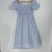 Jessica Simpson Dresses | Jessica Simpson Gingham Light Blue Baby Doll Smocked Front Midi Dress 2 Pockets | Color: Blue/White | Size: M