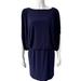 Jessica Simpson Dresses | Jessica Simpson Navy Blue Split Sleeve Dress Open Back Size 6 | Color: Blue | Size: 6