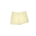 Crown & Ivy Khaki Shorts: Yellow Print Bottoms - Women's Size 6 - Light Wash