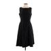 Gabby Skye Casual Dress - Party: Black Print Dresses - Women's Size 12