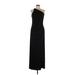 Adrianna Papell Cocktail Dress - A-Line Open Neckline Sleeveless: Black Print Dresses - Women's Size 10