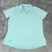 Adidas Tops | Adidas Polo Shirt Womens L Blue Striped Stretch Golf Preppy | Color: Blue | Size: L