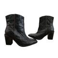 Free People Shoes | Free People Barclay Leather Western Ankle Boots Black 38 8 New | Color: Black | Size: 8