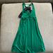 Urban Outfitters Dresses | Green Cotton Dress With Blue Polka Dot Tie Back | Color: Green | Size: Xs