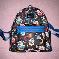 Disney Bags | Disney Leather Backpack | Color: Black/Blue | Size: Os