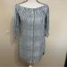 Anthropologie Dresses | Cloth & Stone Anthropologie Blue Striped Off Shoulder Button Down Shirt Dress | Color: Blue/White | Size: S