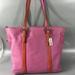 Coach Bags | Coach #5787 Pink Leather Large Tote Bag | Color: Orange/Pink | Size: Approx. 12.25'' W X 12'' H X 4'' D (Bottom)