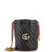 Gucci Bags | Gucci Gg Marmont Bucket Bag Diagonal Quilted Leather Mini Black | Color: Black | Size: Os