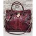 Michael Kors Bags | Michael Kors Large Hamilton Tote Red & Black Python Embossed Leather Chain Strap | Color: Red | Size: Os