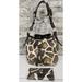 Dooney & Bourke Bags | Dooney & Bourke Vintage Giraffe Print Leather Bucket Bag Purse & Matching Wallet | Color: Brown/White | Size: Matching Set