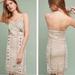 Anthropologie Dresses | Anthropologie Maeve Embroidered Slip Dress Size Small | Color: Tan/White | Size: S