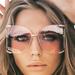 Gucci Accessories | Authentic Gucci Oversized Butterfly Sunglasses Pink/Gold | Color: Gold/Pink | Size: Os