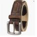 Columbia Accessories | Columbia Men's Everyday Comfort Casual Leather And Canvas Belt Nwt | Color: Brown/Tan | Size: 38