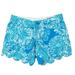 Lilly Pulitzer Shorts | Lilly Pulitzer 5" Buttercup Shorts Scalloped Hem Ariel Blue Lion Size 000 Floral | Color: Blue/White | Size: 000 Runs Big