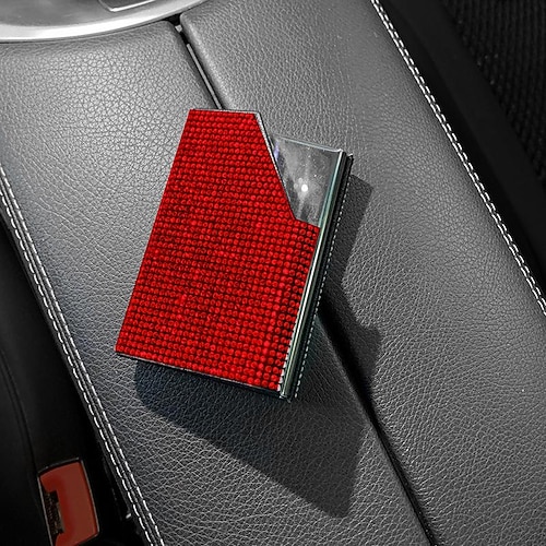 Diamant-Führerschein-Kartenhalter für Auto, Führerschein, Kreditkarten-Aufbewahrung, Innen-Flip-Damen-Mädchen-Auto-Bling-Zubehör Image