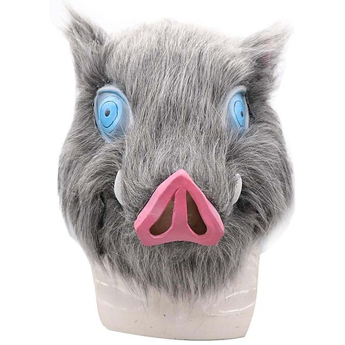Zubehör Maske Inspiriert von Schwein Inosuke Hashibira Anime Cosplay-Zubehör Polyester Herren Damen Halloweenkostüm Image