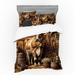 Ambesonne Rustic Bedding Set & Amber & Caramel Polyester in Black/Brown/White | King Duvet Cover + 3 Additional Pieces | Wayfair bsnev_429836_king