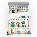 Ambesonne Animal World Bedding Set & Teal Burnt Orange Ivory Polyester | California King Duvet Cover + 3 Additional Pieces | Wayfair