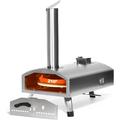 FLIZE Freestanding Wood Burning Pizza Oven in Silver in Brown/Gray | 26.7 H x 14.1 W x 21.6 D in | Wayfair G-HWPON001-1