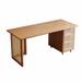 STAR BANNER Japanese Solid Wood Desk Modern Computer Desk Wood in Brown/Green | 29.53 H x 62.99 W x 23.62 D in | Wayfair 13MJL32NFPGNQ2VCJ