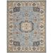 Blue/Brown 138 x 102 x 0.35 in Area Rug - Nourison Rectangle Majic Oriental Machine Made Wool/Nylon Area Rug in Blue/Brown/Beige | Wayfair