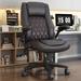 Ninecer High Back Ergonomic Executive Office Chair w/ Adjustable Flip-up Armrests & Rubber Wheels(Grey) | 44.1 H x 27.9 W x 29.9 D in | Wayfair