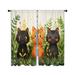 VisionBedding Kitten Trio Window Curtains Animal Cartoon Style Drapes - 2 Panels_12263 | 56" W x 80" L | Wayfair VB-WL7-116-94260-12263