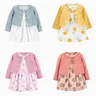 Set di vestiti per neonata primavera autunno cotone neonato vestito da neonata + top 2 pezzi