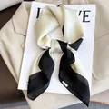 Foulard de la présidence en satin pour femme écharpe carrée de luxe pour femme bandes de cheveux