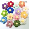 10 pezzi fiore lavorato a maglia Applique lavorato a mano cucire su toppe Applique floreale Decor
