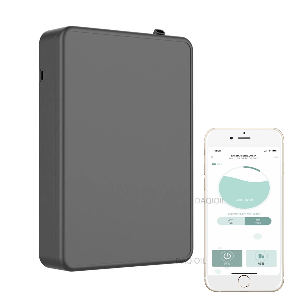 Diffusore di aromi intelligente Diffusore di oli essenziali a parete Diffusore di fragranze di controllo APP Macchina profumata di grande copertura Hotel Home