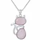 Stalyik-Pendentif en pierre de cristal naturel incrusté en forme de chat collier mignon bijoux