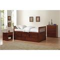 Red Barrel Studio® Bambie Dark Cherry Youth Bedroom w/ Storage Set Twin 4 Piece: Bed, Dresser, Mirror, Nightstand in Brown | Wayfair