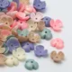 Matte Colored Beads 10mm 200pcs Acrylic Beads Three Petal Flower Beads Jewelry Making Findings Caps