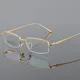 New Semi Rim Pure Titanium Eyeglasses Frame for Men Optical Glasses Frame Prescription Half-rim