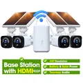 Camcamp 4MP Wireless CCTV Security Camera System Outdoor PIR Detect Wifi Video Surveillance Solar